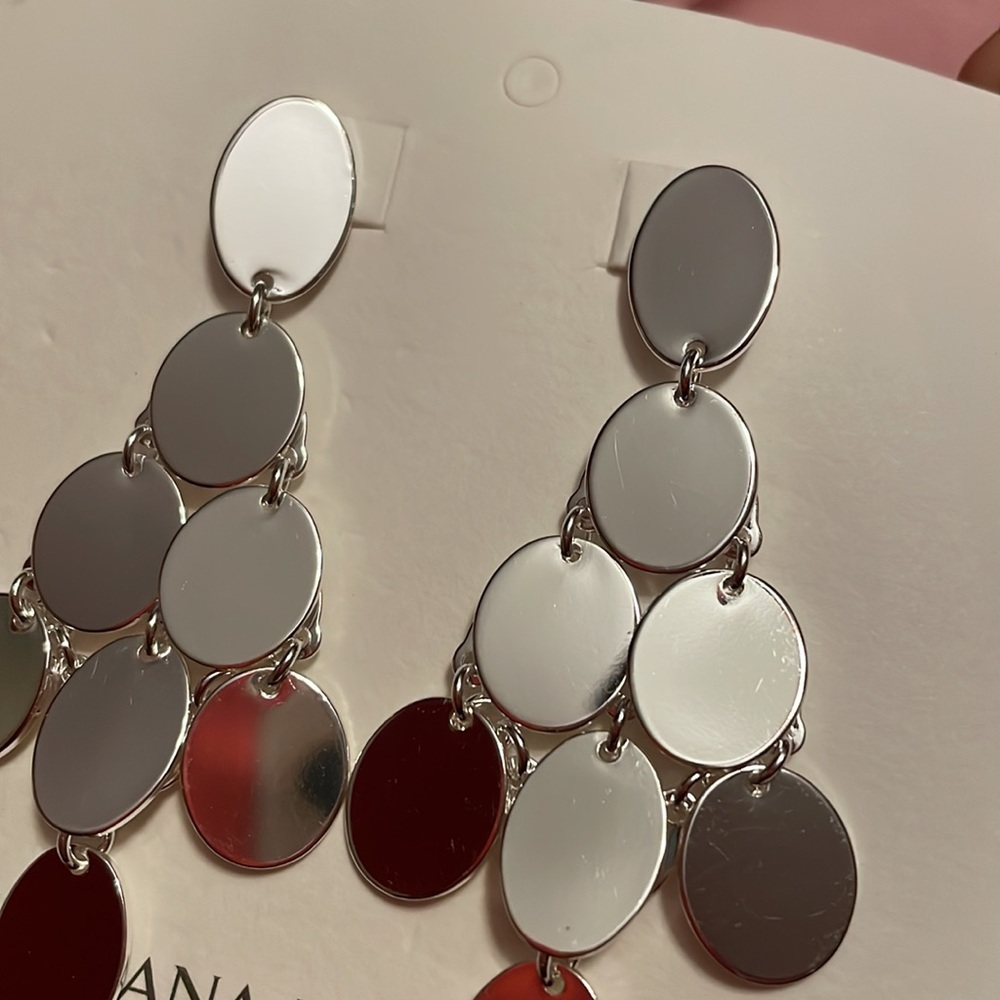 New! Banana Republic Silver tone chandelier earrings - Picture 11 of 13